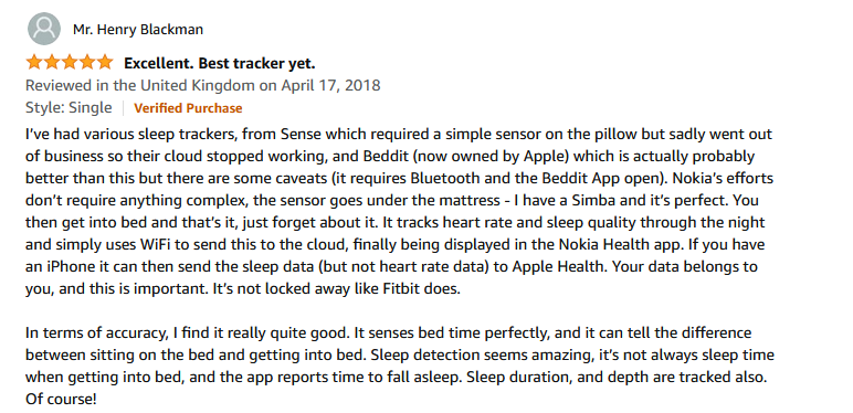 Withings Sleep Tracking Mat Review 